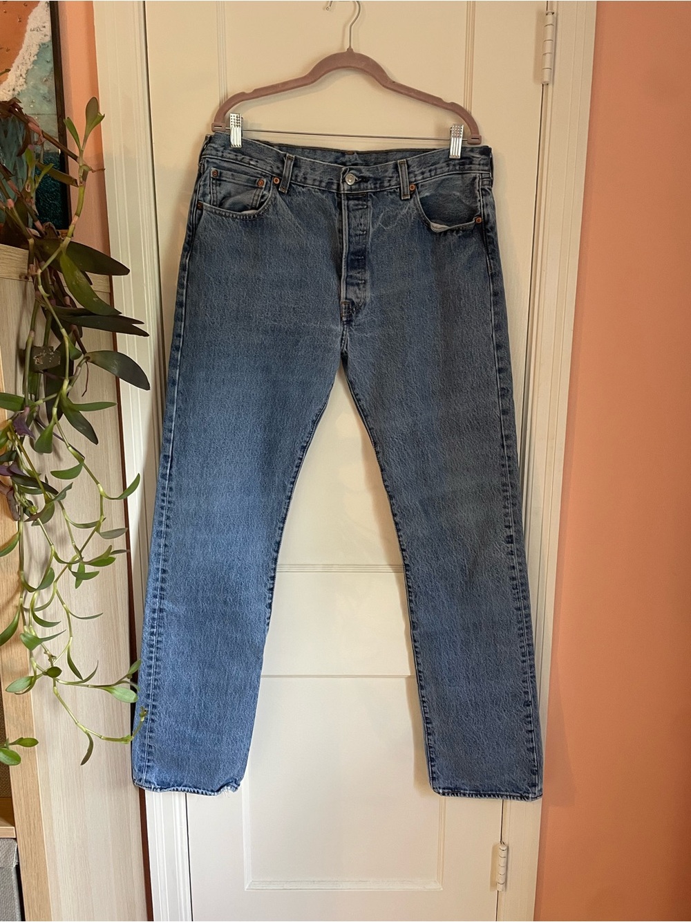 Levi's Vintage 501 Button-Fly Blue Straight Jeans